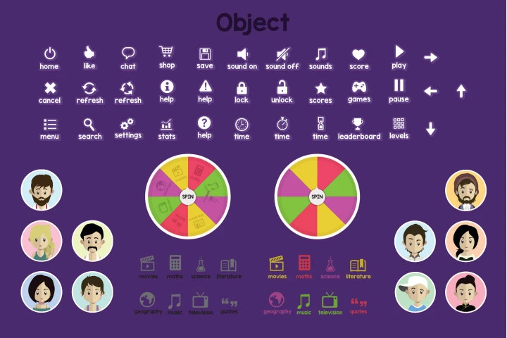 Trivia Crack Game Graphic Assets