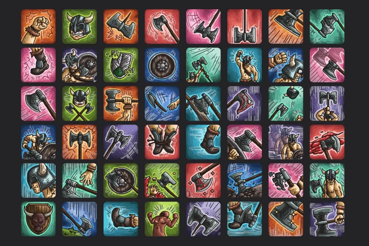 Barbarian Skills Icon Pack