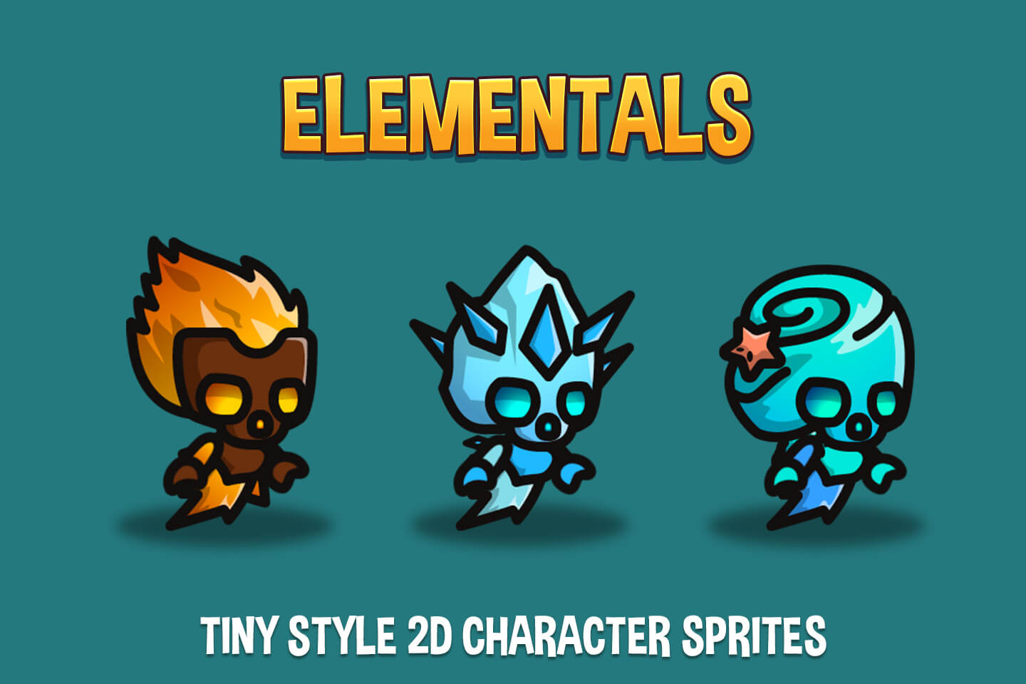 Elemental Tiny Style 2D Sprites