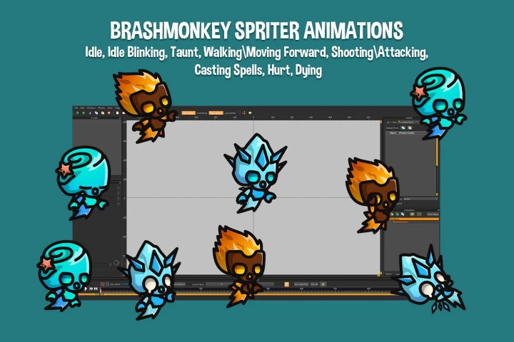 Elemental Tiny Style 2D Sprites