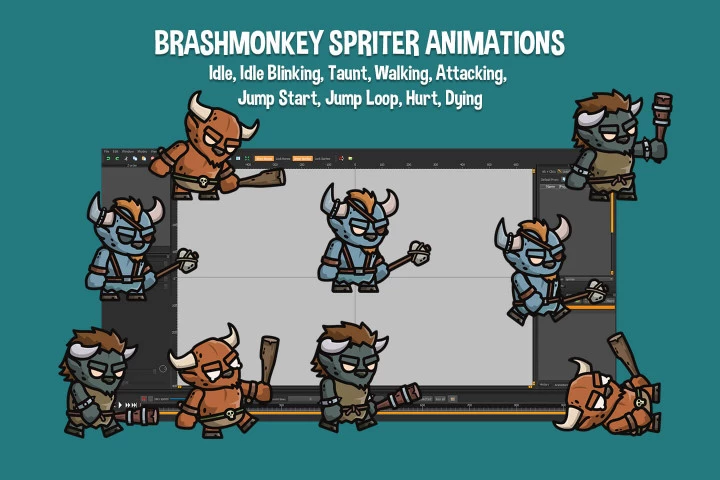 Free Minotaur Tiny Style 2D Sprites