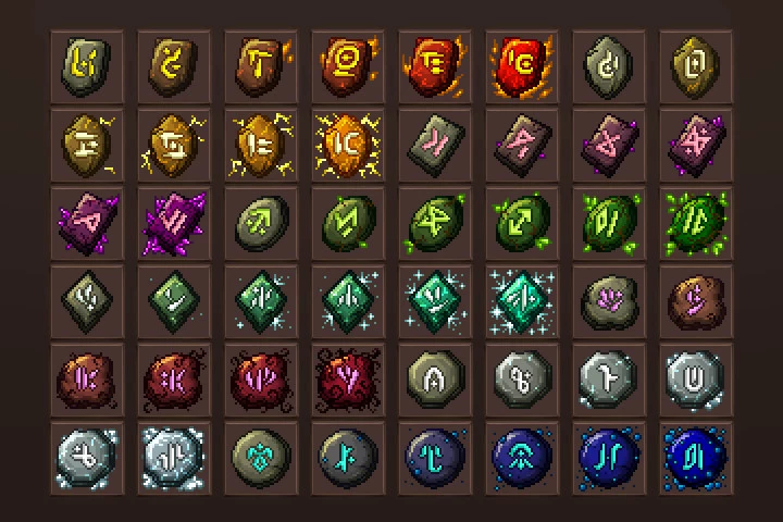 Magic Runes Pixel Art Icon Pack