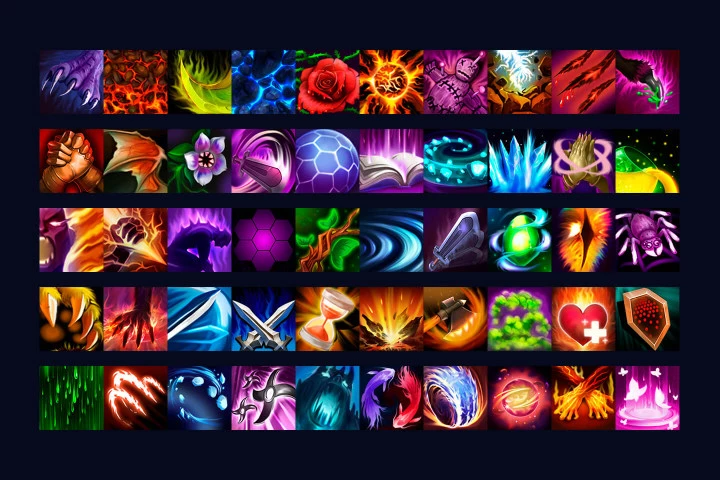 100 RPG Skill Icons