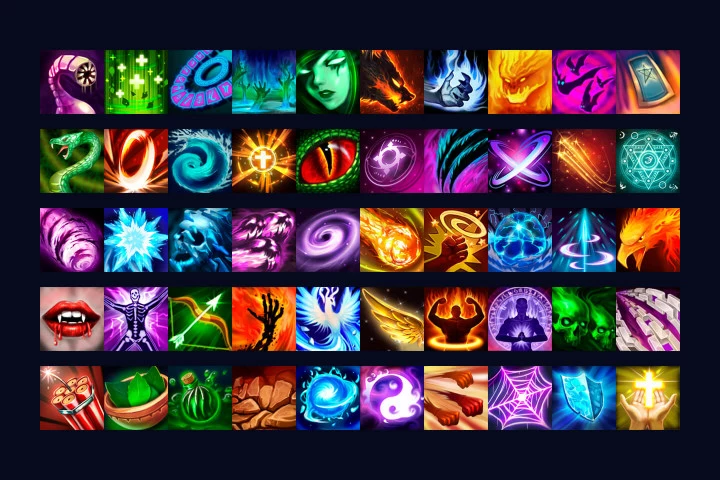 100 Skill Game Icons
