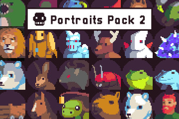 40 Portraits Pixel Art Assets Pack