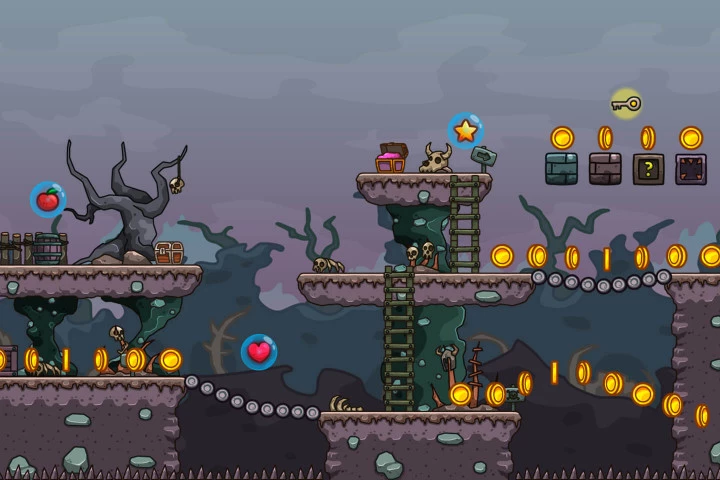 Badlands Cartoon 2D Game Tileset