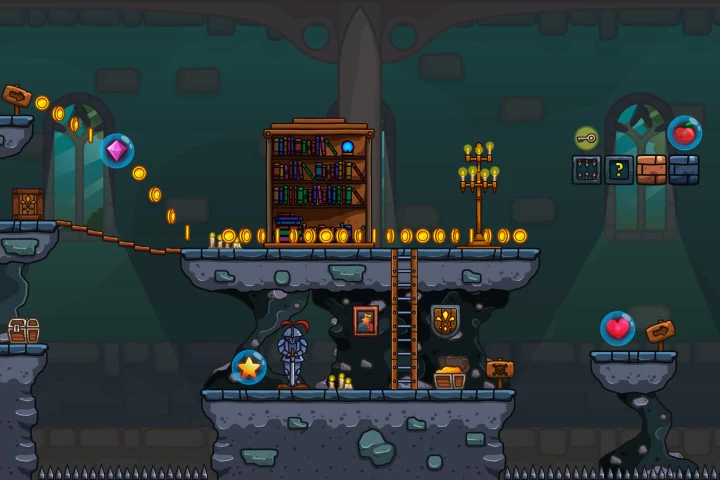 Castle Cartoon 2D Platformer Tileset