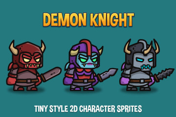 Demon Knight Tiny Style 2D Sprites