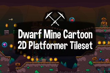Dwarf Mines Cartoon 2D Tileset