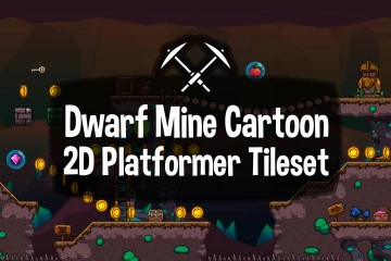 Dwarf Mines Cartoon 2D Tileset