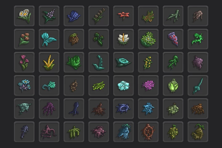 Free Alchemy Plants Game Icons