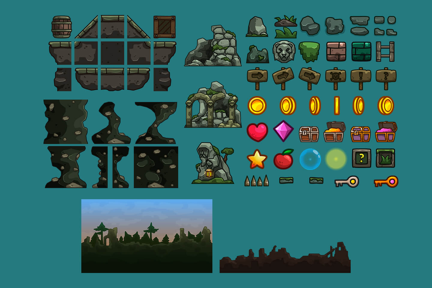 Free Game Tilesets by 2D Game Assets