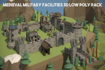 Medieval Fortress Pack 3D Low Poly Models