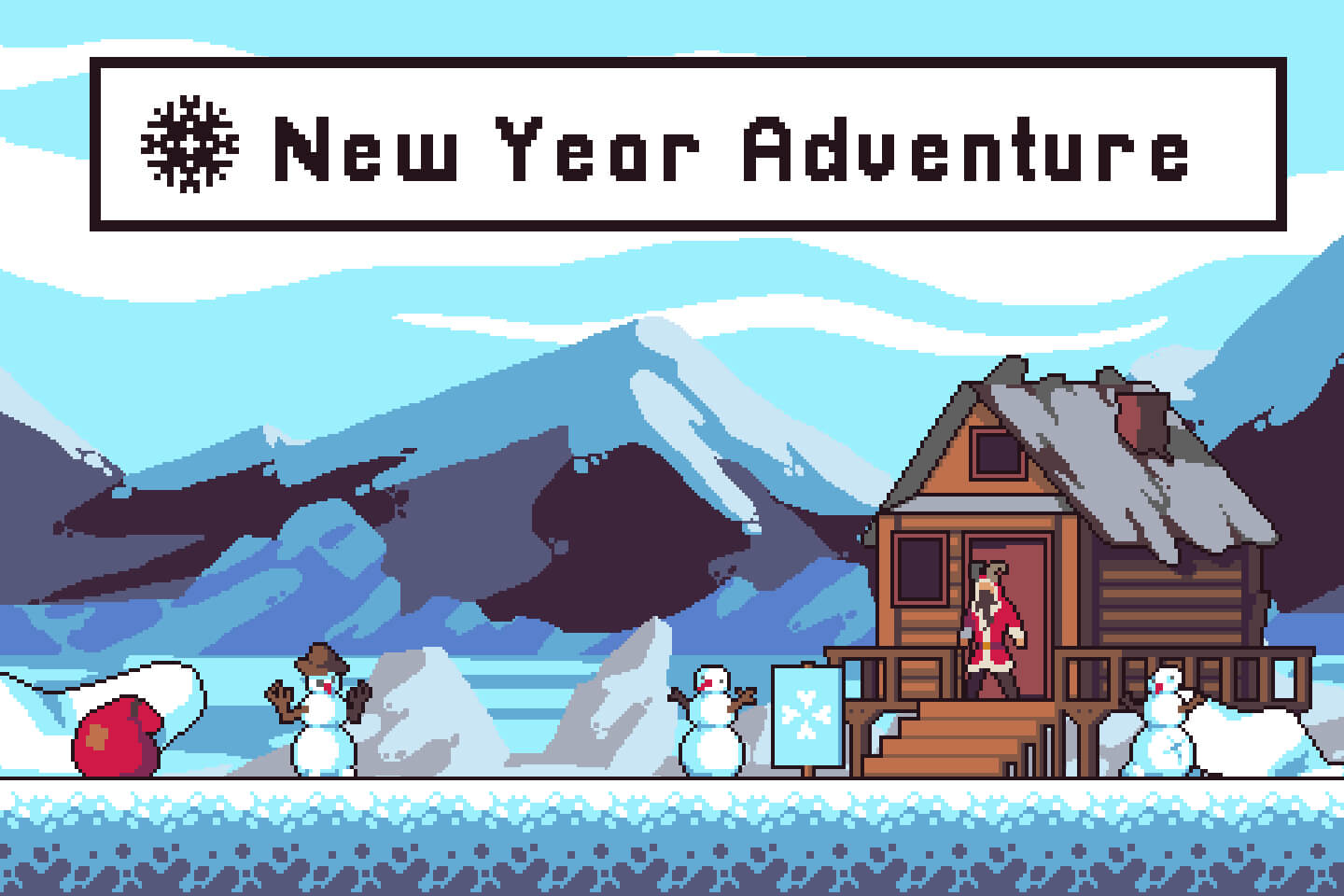 New Year Adventure Game Asset Pixel Art Pack