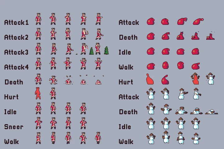 New Year Adventure Game Asset Pixel Art Pack