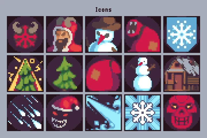 New Year Adventure Game Asset Pixel Art Pack