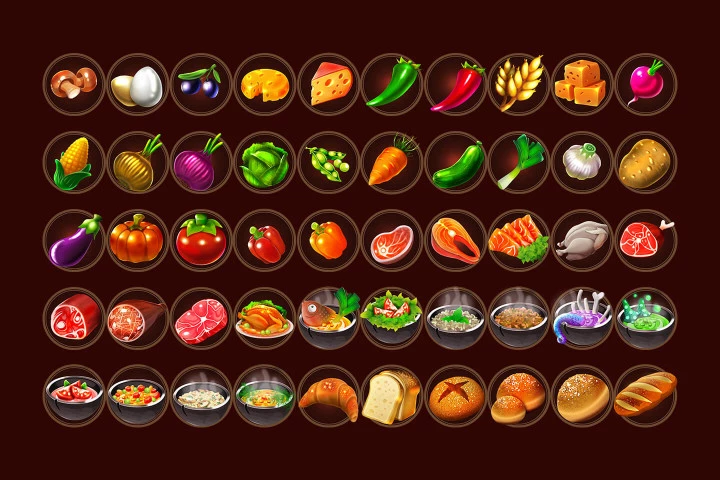RPG Farming Icons Set