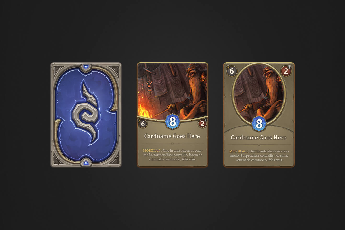 Trading Card Game PSD Template - CraftPix.net Intended For Trading Cards Templates Free Download