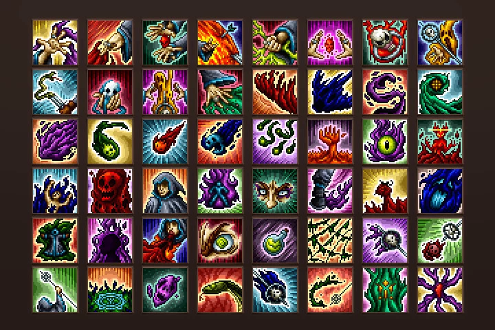 Warlock Skills Pixel Art Icons Pack