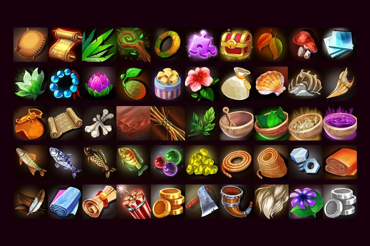 100 RPG Game Icons