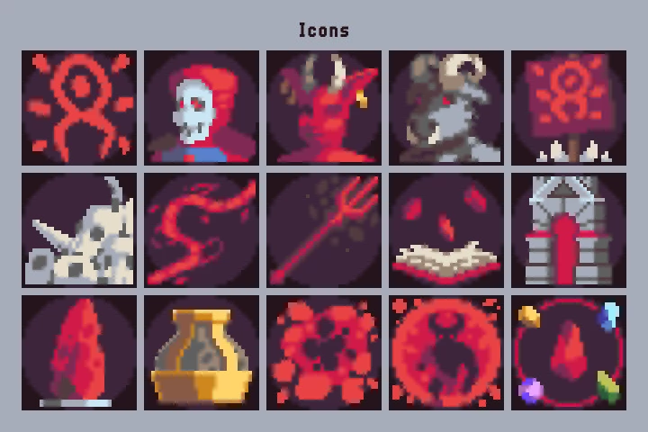 Demon Invasion Pixel Art Game Assets Pack