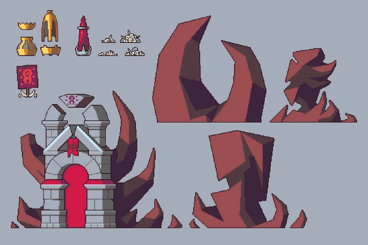 Demon Invasion Pixel Art Game Assets Pack