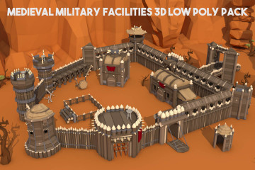 Orc Fortress 3D Low Poly Models