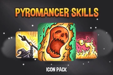 Pyromancer Skills Game Icons Pack