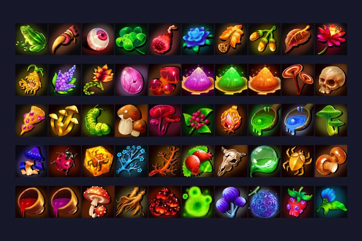 50 Free Alchemical Ingredient Icons