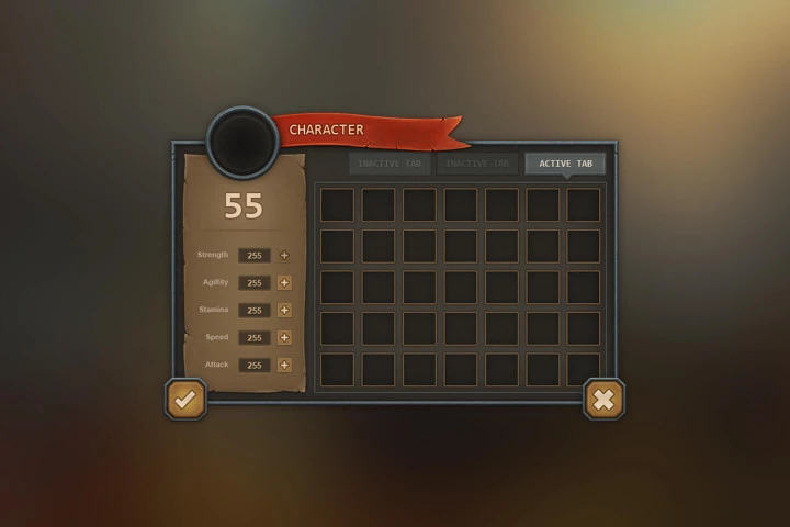 Dark Age UI for Mobile Games