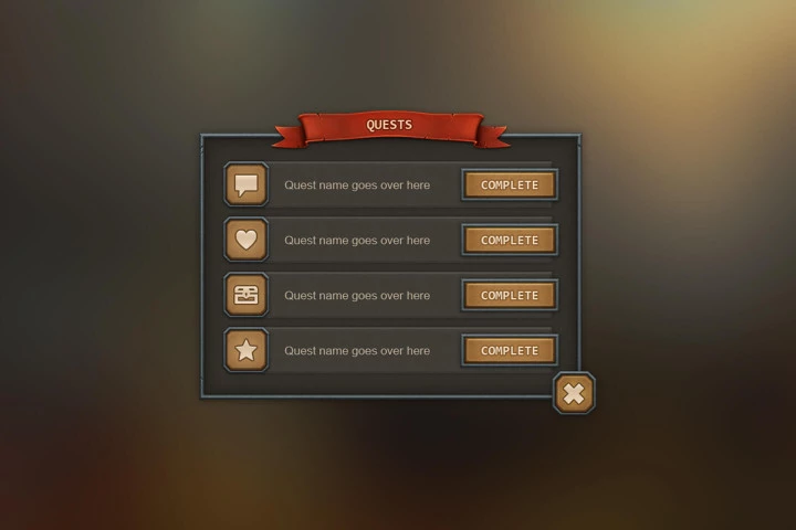 Dark Age UI for Mobile Games