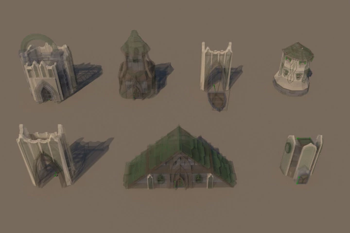 Fortress of the Elves 3D Low Poly Models