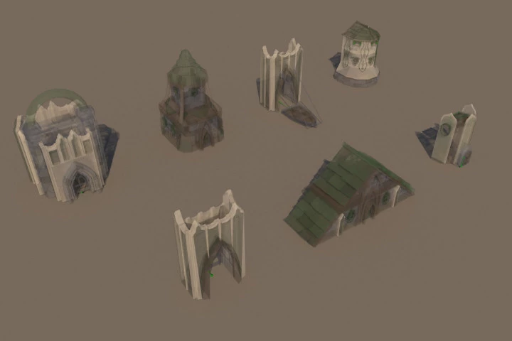 Fortress of the Elves 3D Low Poly Models