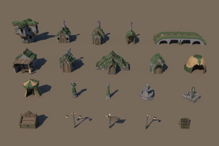 Free Elf House 3D Low Poly Models