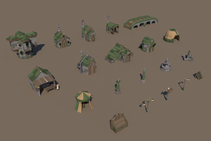 Free Elf House 3D Low Poly Models