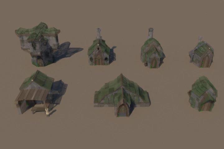 Free Elf House 3D Low Poly Models