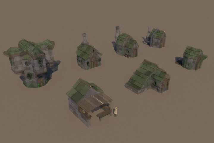 Free Elf House 3D Low Poly Models