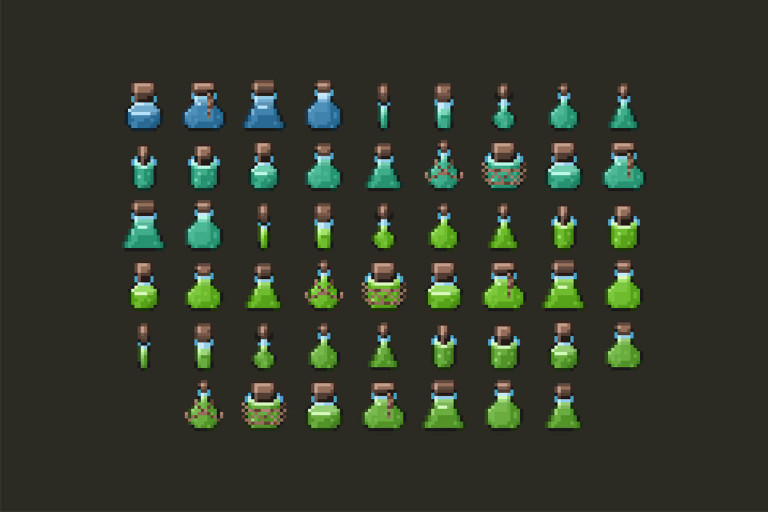 RPG Potions Pixel Art Pack - CraftPix.net