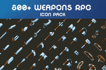 RPG Weapons Pixel Art Pack
