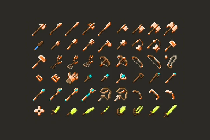 RPG Weapons Pixel Art Pack