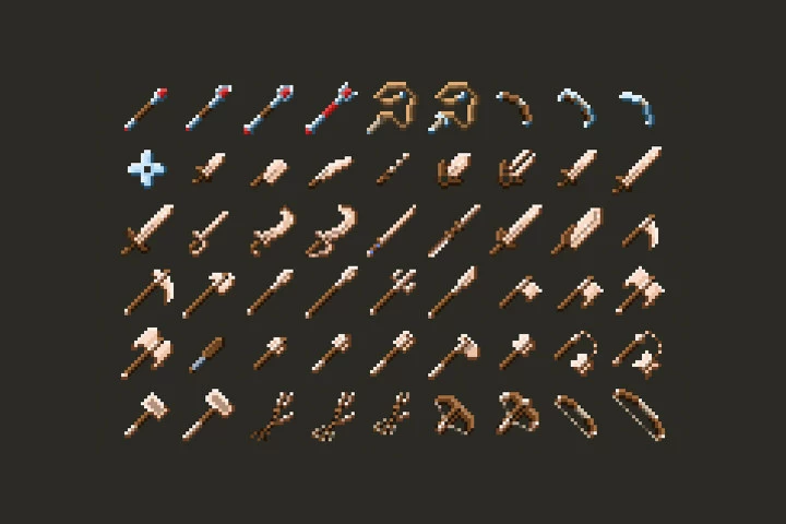 RPG Weapons Pixel Art Pack