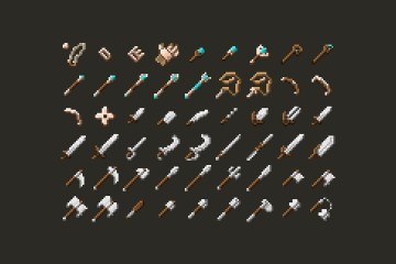 Rpg Weapons Pixel Art Pack Craftpix Net