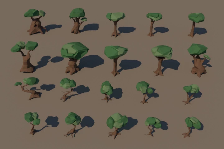 Tree 3D Low Poly Models