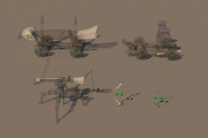Elf Weapon 3D Low Poly Models
