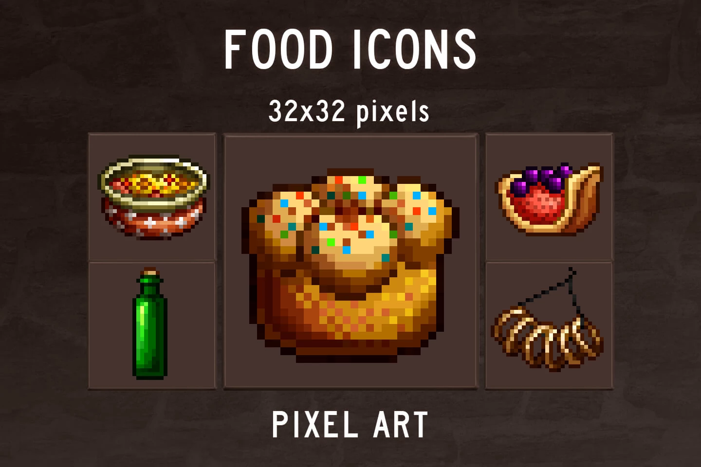 Street Snacks Pixel Art 32x32 Icon Pack 