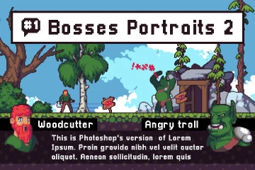 Free Field Boss Portraits Pixel Art