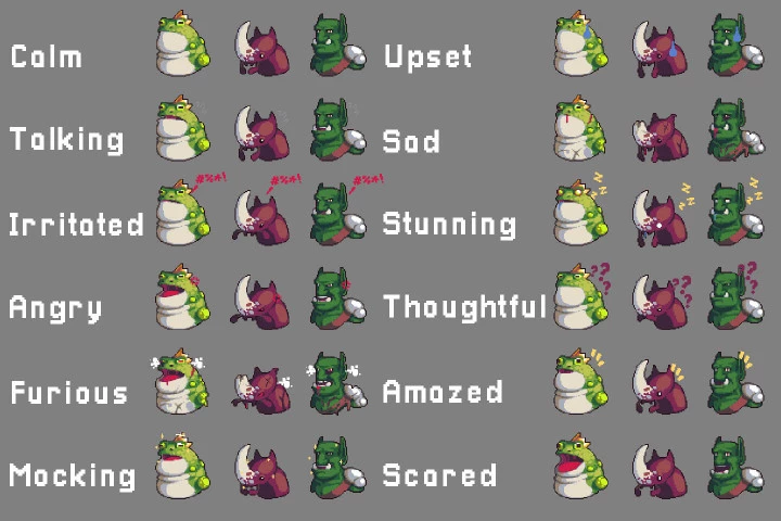 Free Field Boss Portraits Pixel Art