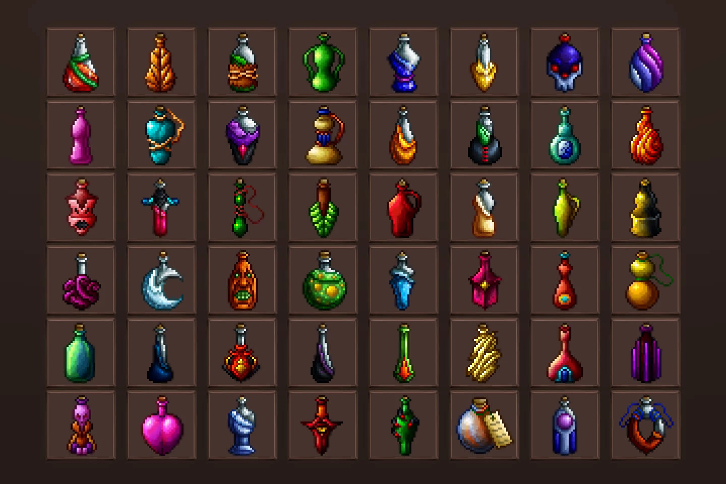 500+ Pixel Potion Icons(32x32) in 2D Assets - UE Marketplace