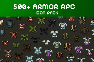 RPG Armor Icons Pixel Art Pack