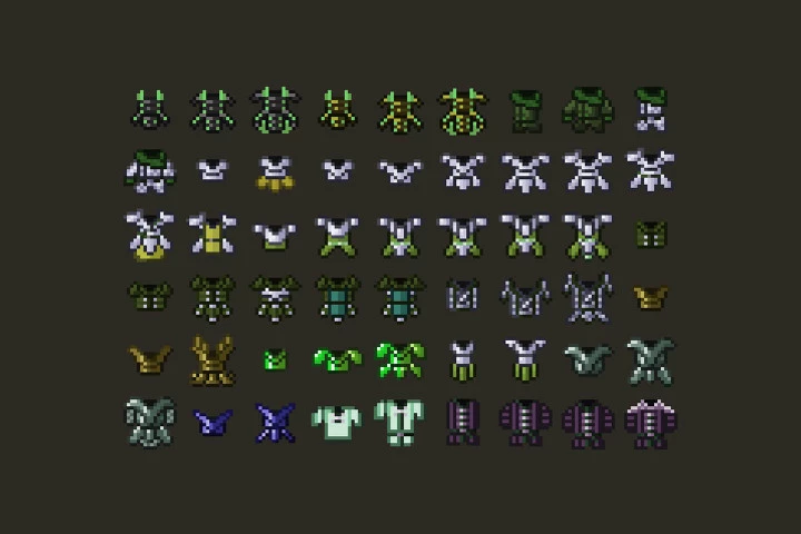 RPG Armor Icons Pixel Art Pack